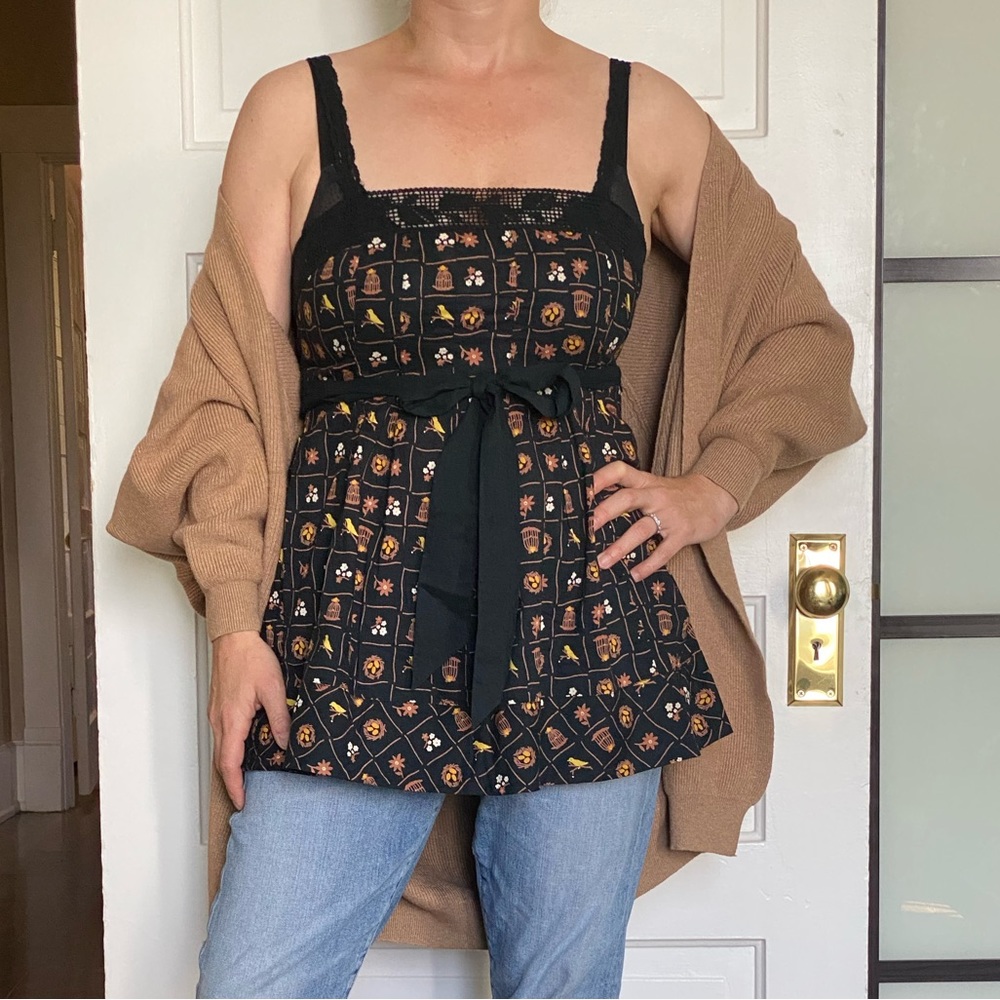 Anthropologie Odille Bird tie tank